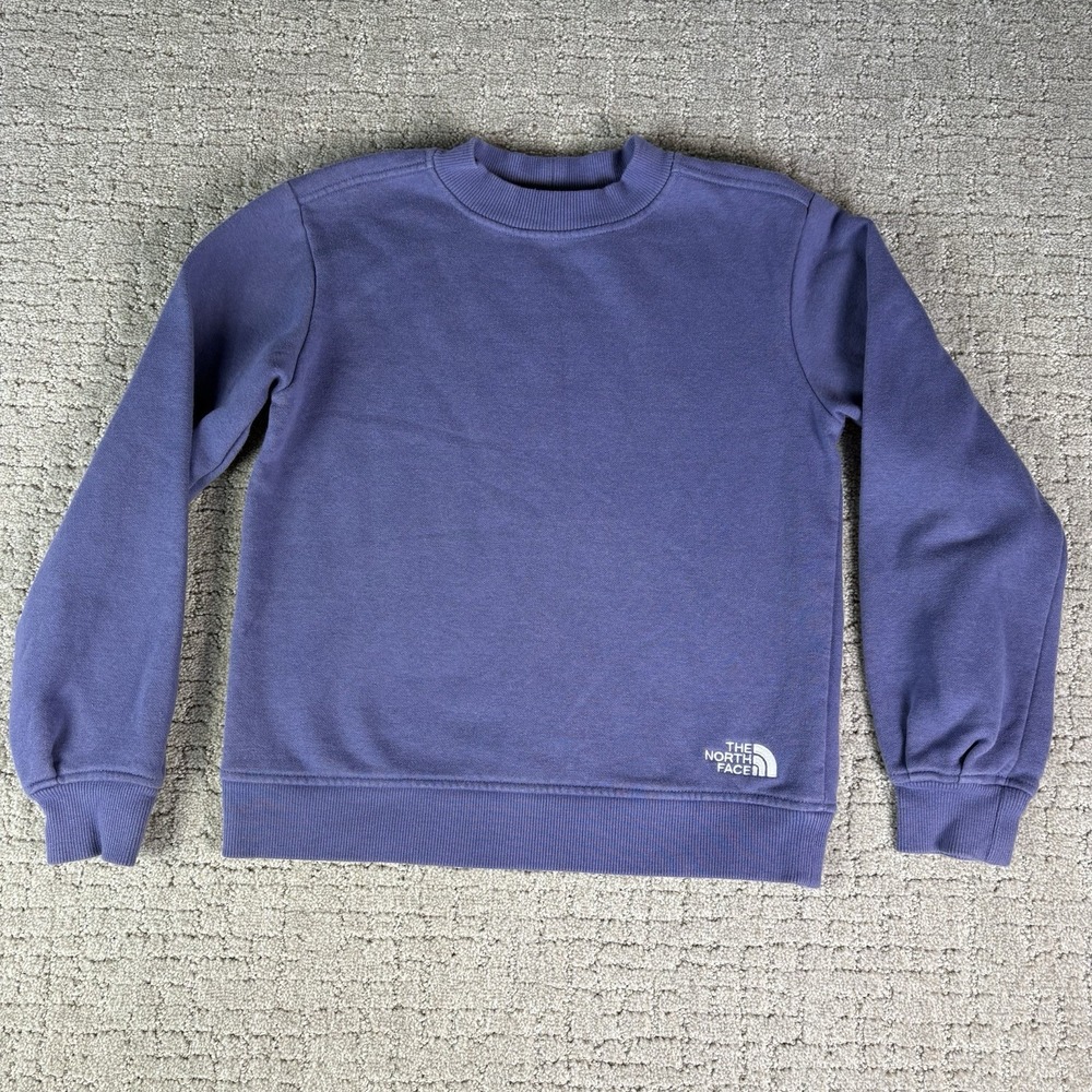 The North Face Girls Medium Crew Neck Sweatshirt Long Sleeve, Purple